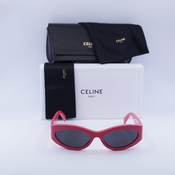 Celine CL40288I MONOCHROMS 74A Cat Eye Sunglasses– Shiny Pink\Grey - Picture 2 of 10